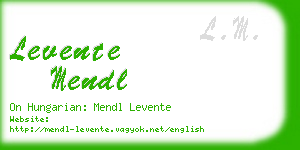 levente mendl business card